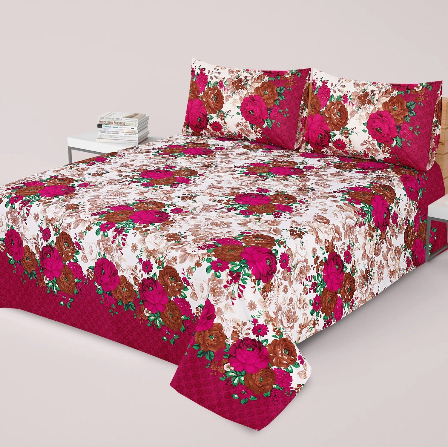 3PC COTTON BED SHEET