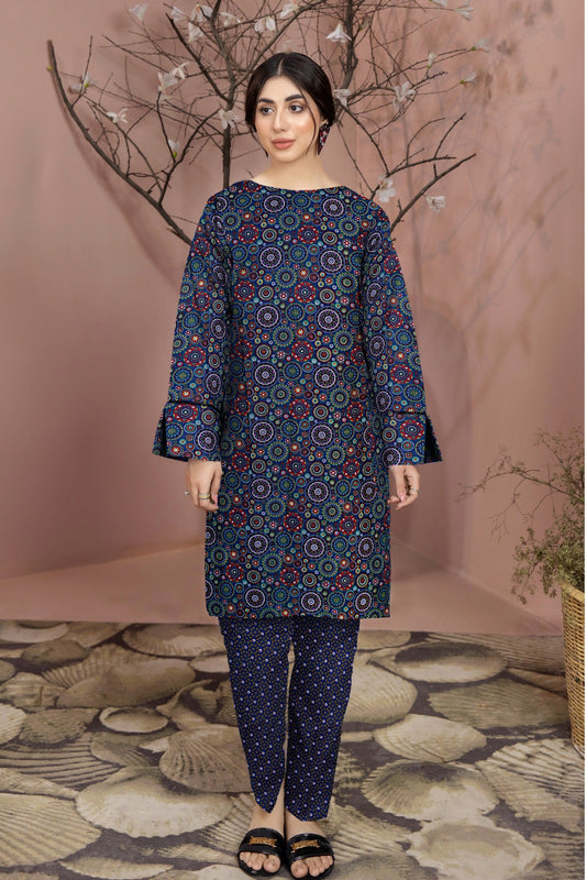 2PC Printed Soft Cotton Suit - K11