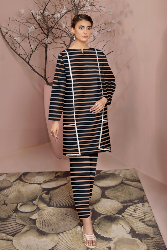 2PC Printed Soft Cotton Suit - K15