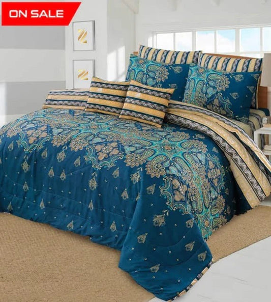 100% Pure Cotton 7 Piece Comforter Set - L24