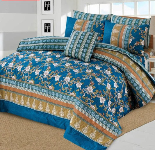 100% Pure Cotton 7 Piece Comforter Set - L26