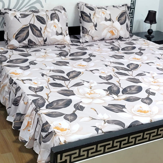 3-Piece Frill Bed sheet Set - F1
