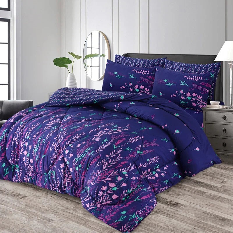 100% Pure Cotton 7 Piece Comforter Set - L29