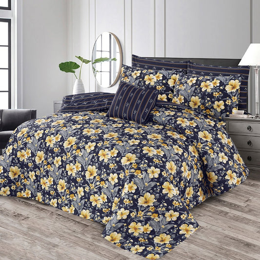 100% Pure Cotton 7 Piece Comforter Set - L31