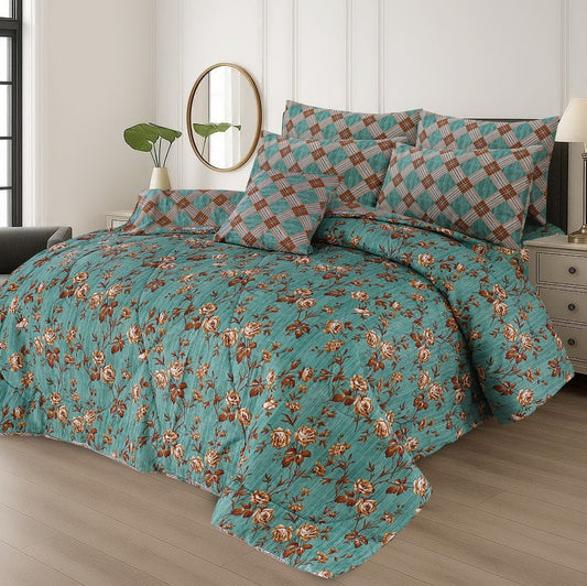 100% Pure Cotton 7 Piece Comforter Set - L20