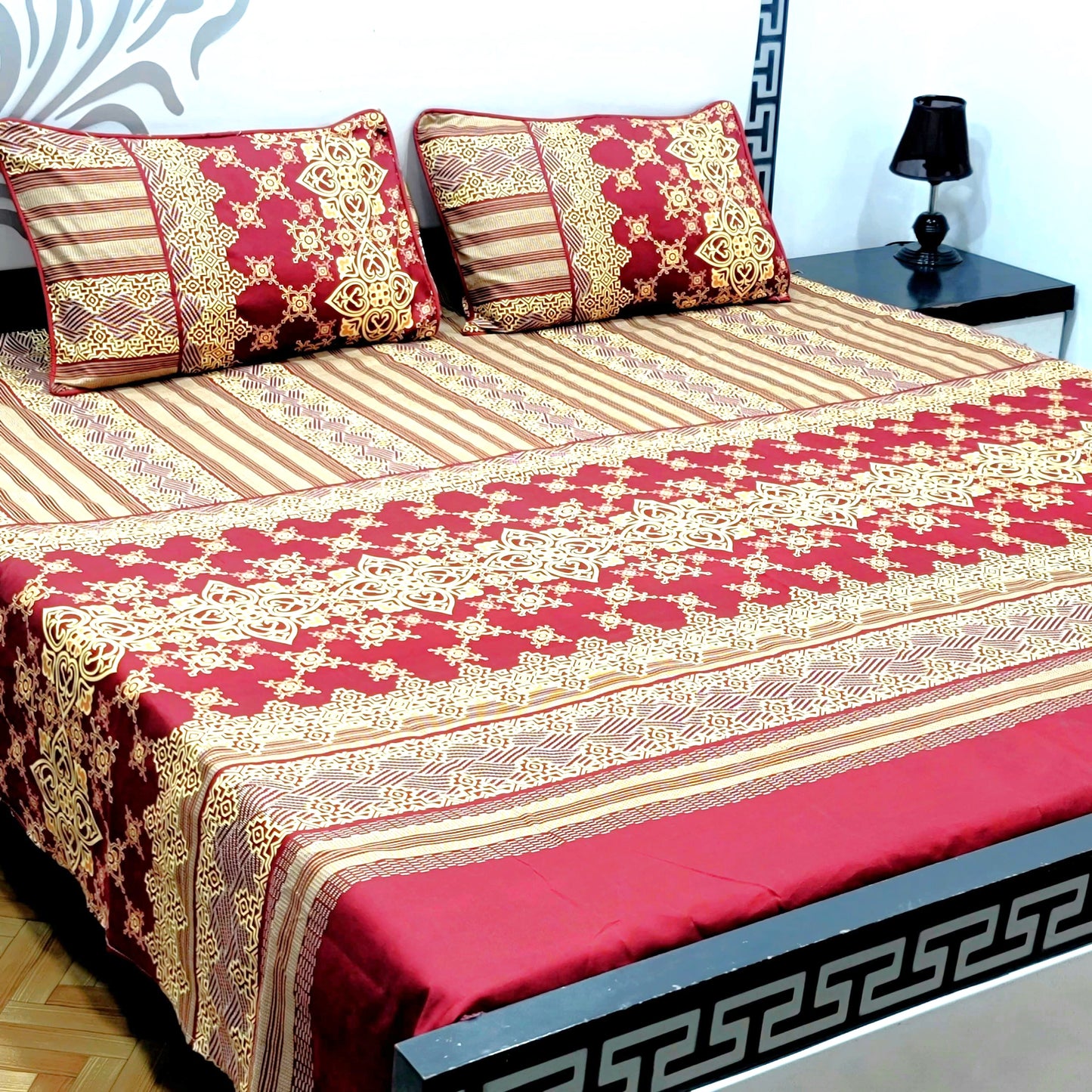 3-Piece Crystal Cotton Bedsheet Set - B1