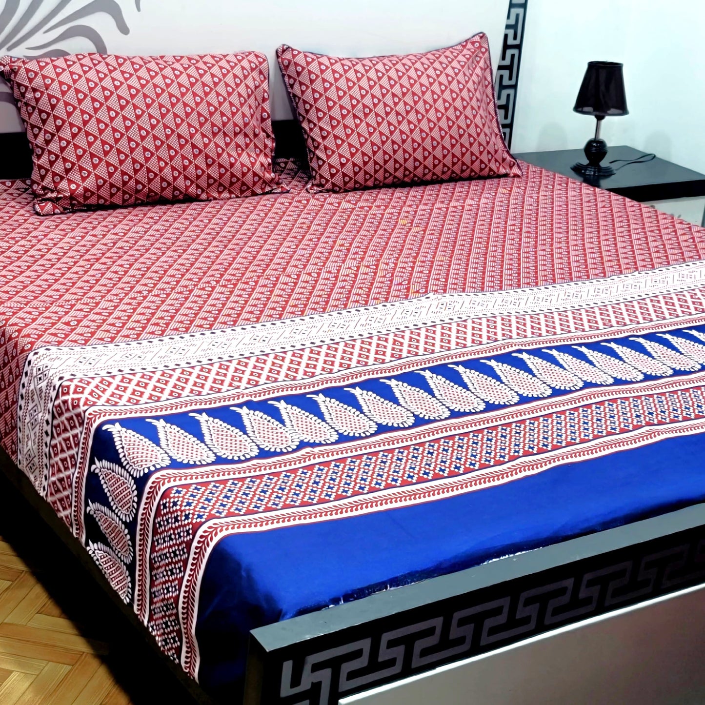 3-Piece Crystal Cotton Bedsheet Set - B6