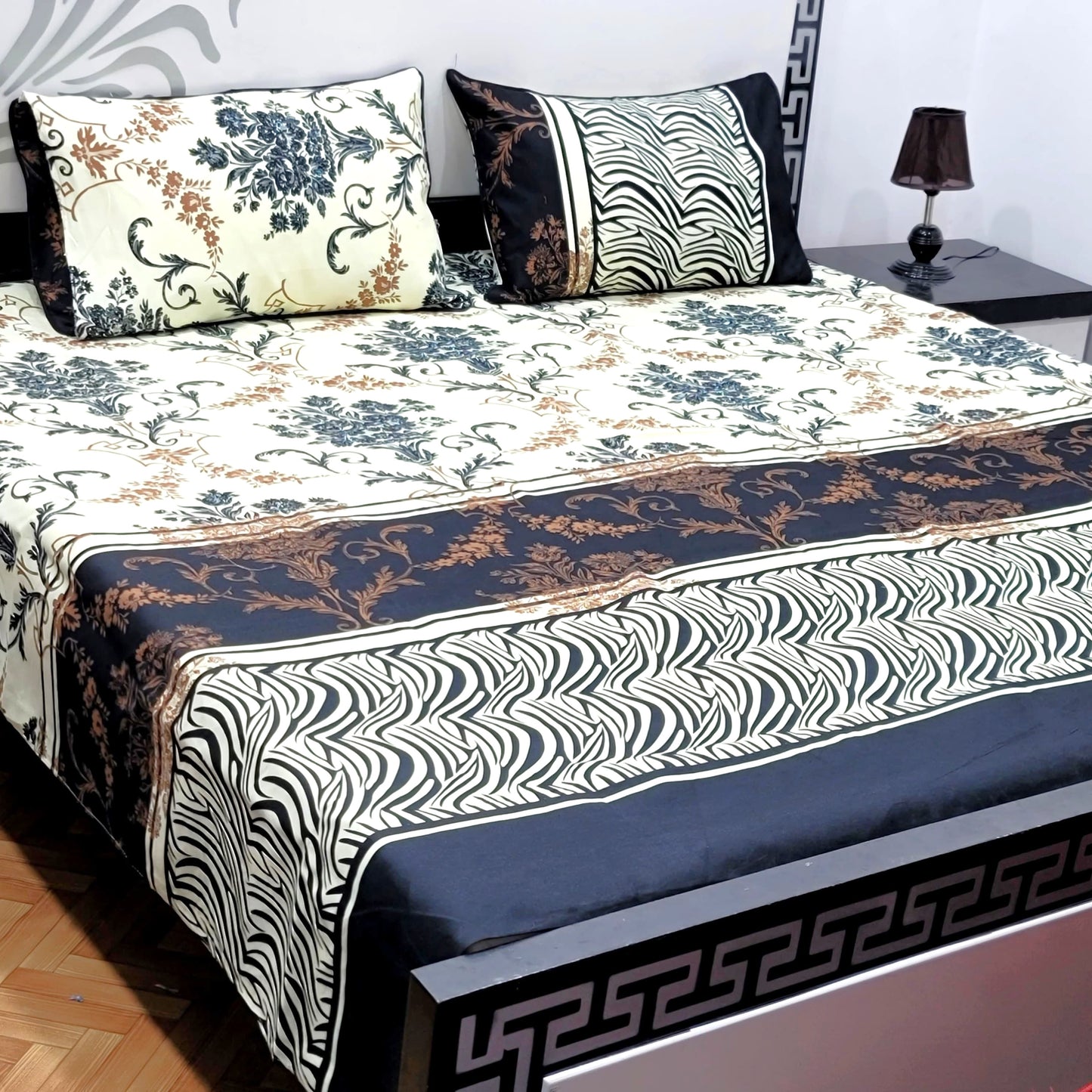 3-Piece Crystal Cotton Bedsheet Set - B7