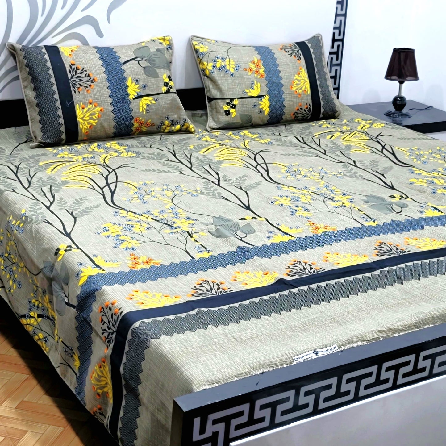 3-Piece Crystal Cotton Bedsheet Set - B9