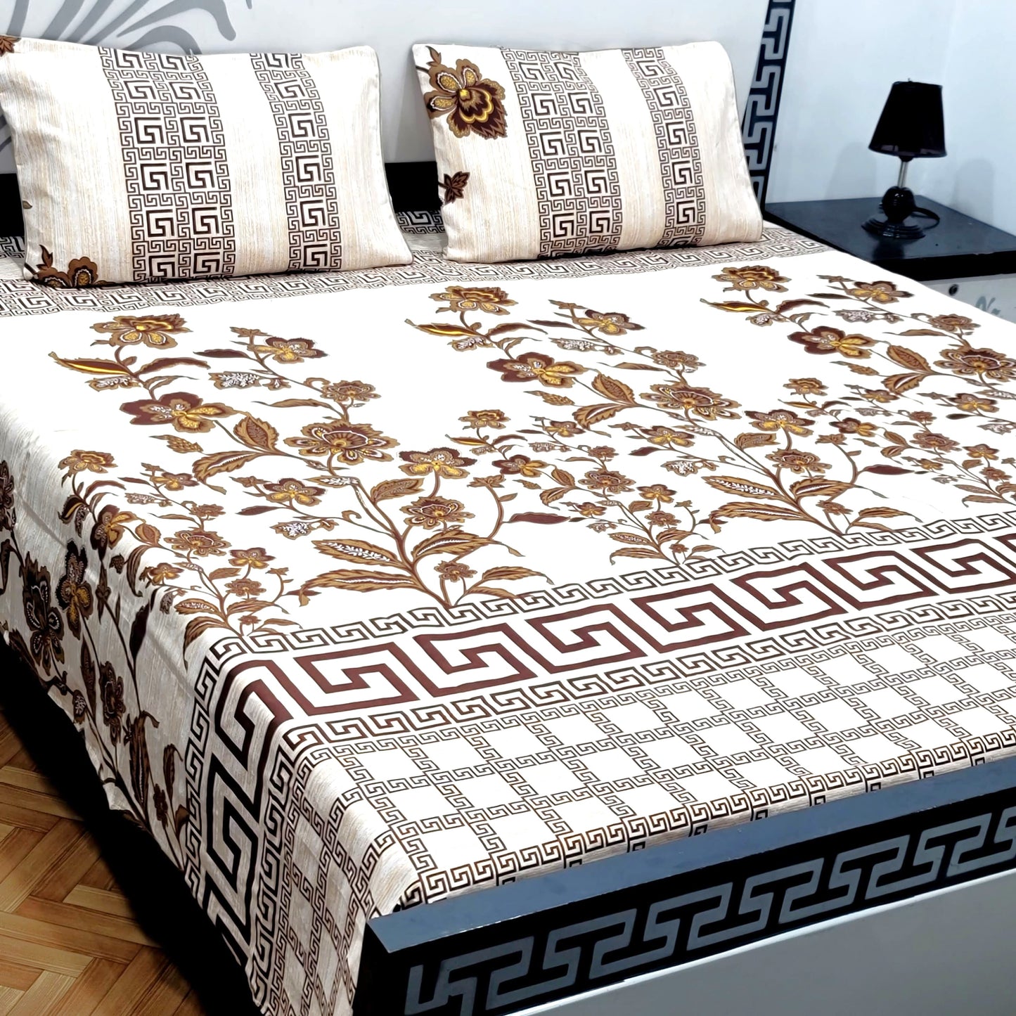 3-Piece Crystal Cotton Bedsheet Set - B10