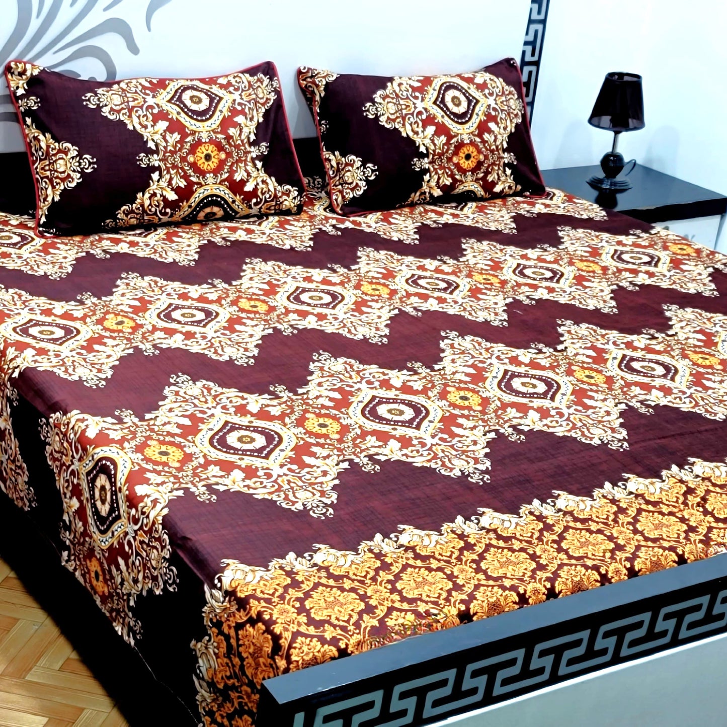 3-Piece Crystal Cotton Bedsheet Set - B16