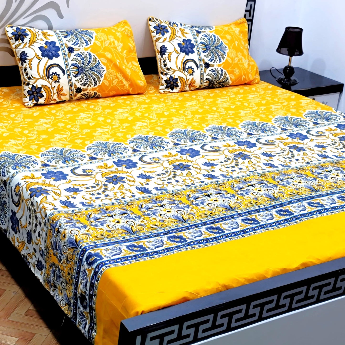 3-Piece Crystal Cotton Bedsheet Set - B18