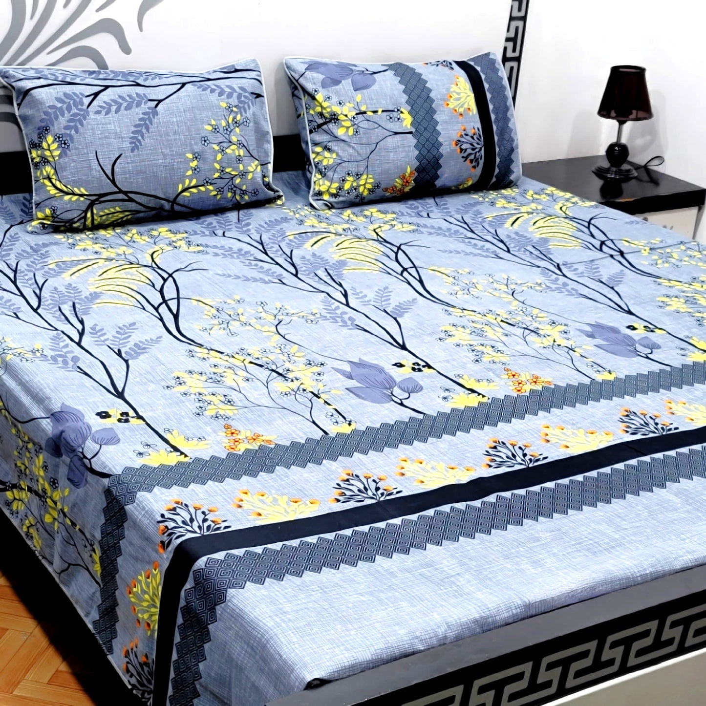 3-Piece Crystal Cotton Bedsheet Set - B23