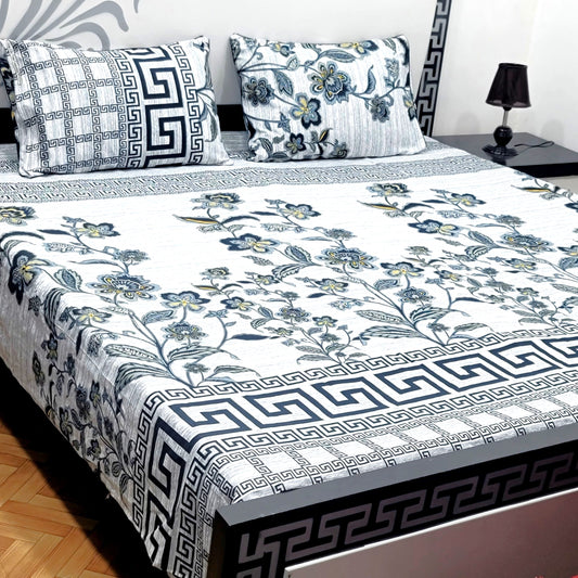 3-Piece Crystal Cotton Bedsheet Set - B41