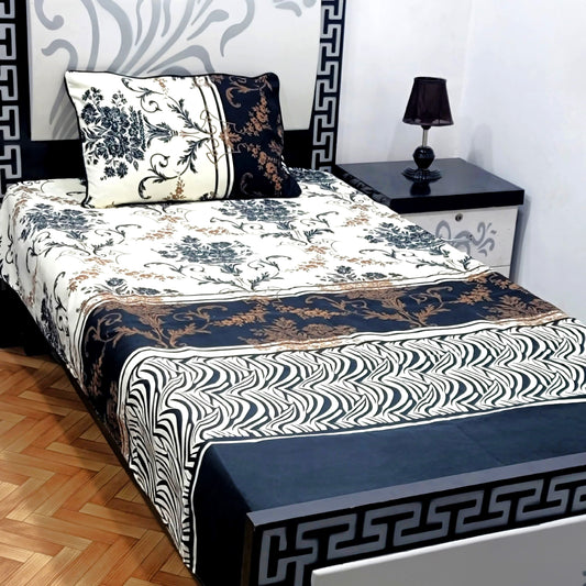 4Pc Single Bed Sheet Set - E19