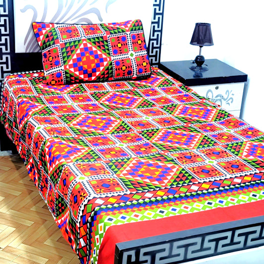 4Pc Single Bed Sheet Set - E33