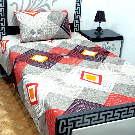 4Pc Single Bed Sheet Set - E36