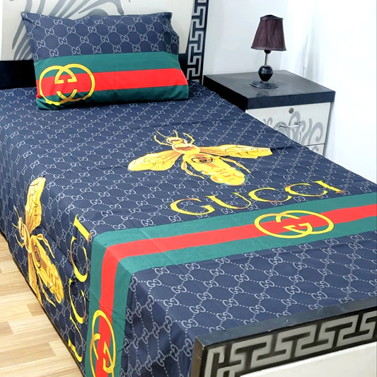 4Pc Single Bed Sheet Set - E44