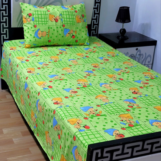 4Pc Single Bed Sheet Set - E49