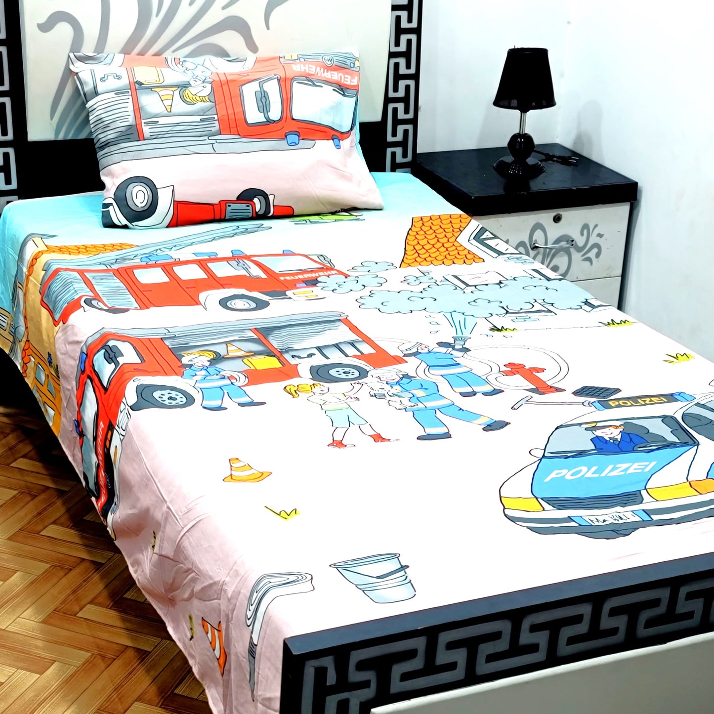 4Pc Single Bed Sheet Set - E52