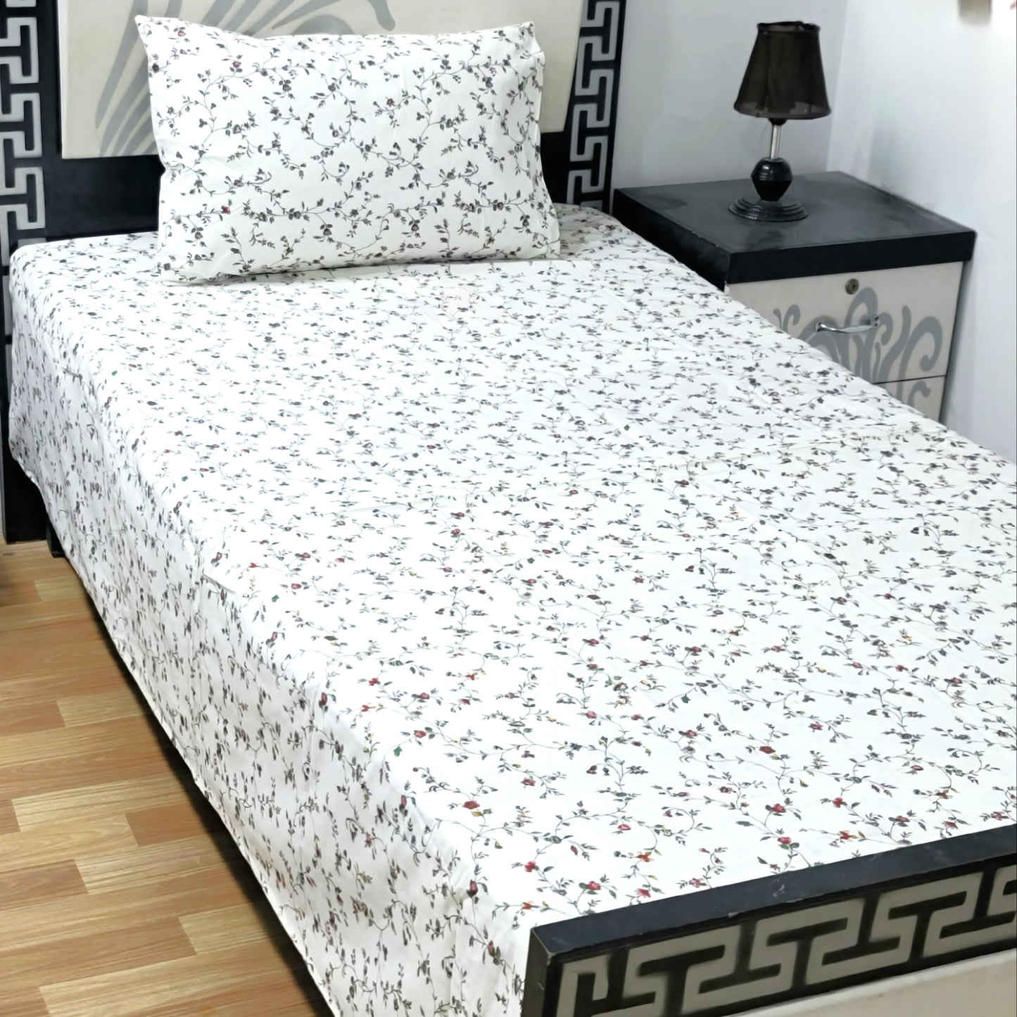 4Pc Single Bed Sheet Set - E63