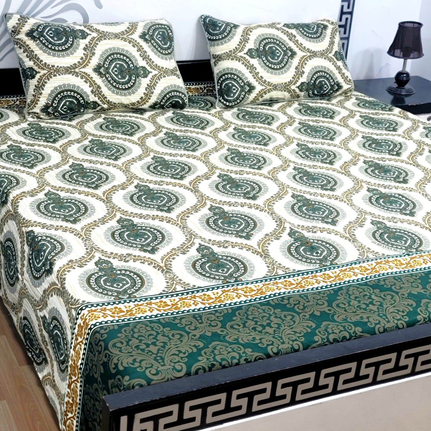 3-Piece Crystal Cotton Bedsheet Set - B48