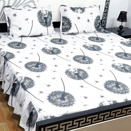 3-Piece Frill Bed sheet Set - F19