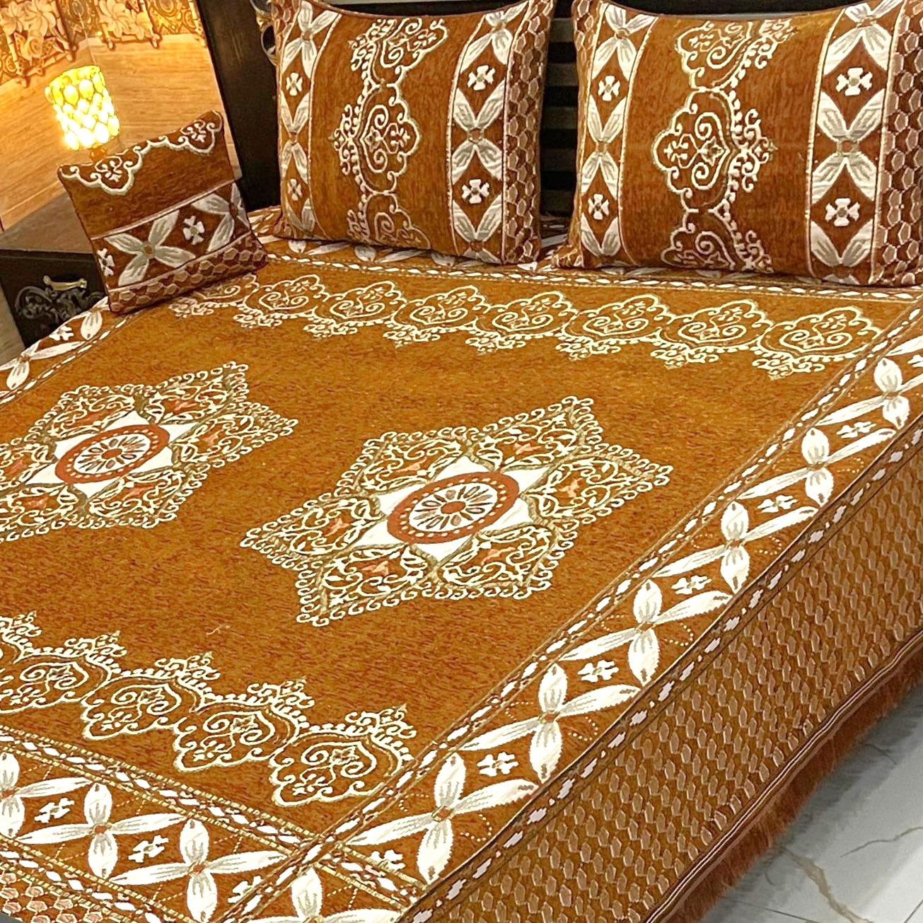 4PC Luxury Velvet Bedsheet Set - D6