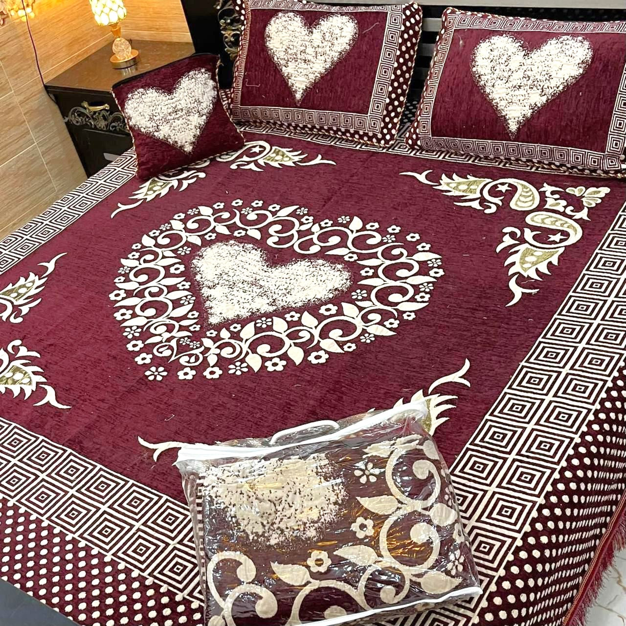 4PC Luxury Velvet Bedsheet Set - D13