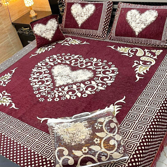 4PC Luxury Velvet Bedsheet Set - D13