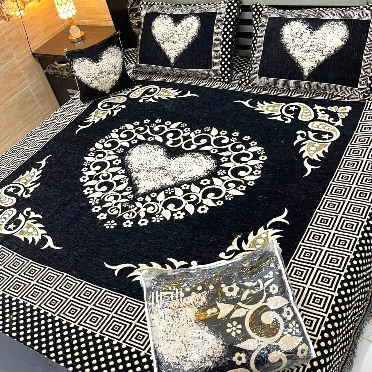 4PC Luxury Velvet Bedsheet Set - D15