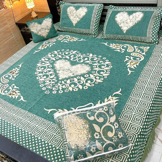 4PC Luxury Velvet Bedsheet Set - D16