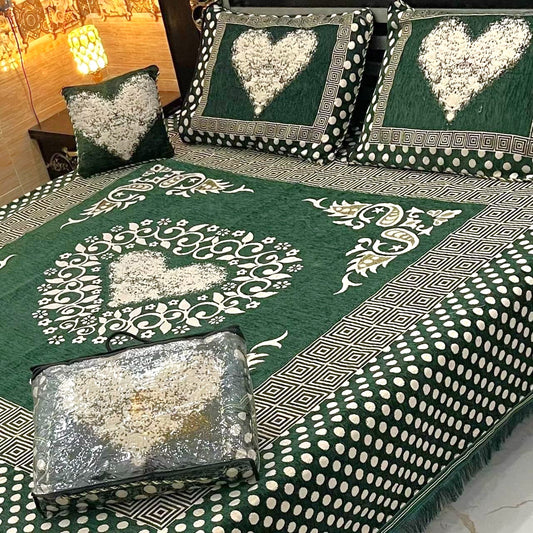 4PC Luxury Velvet Bedsheet Set - D20