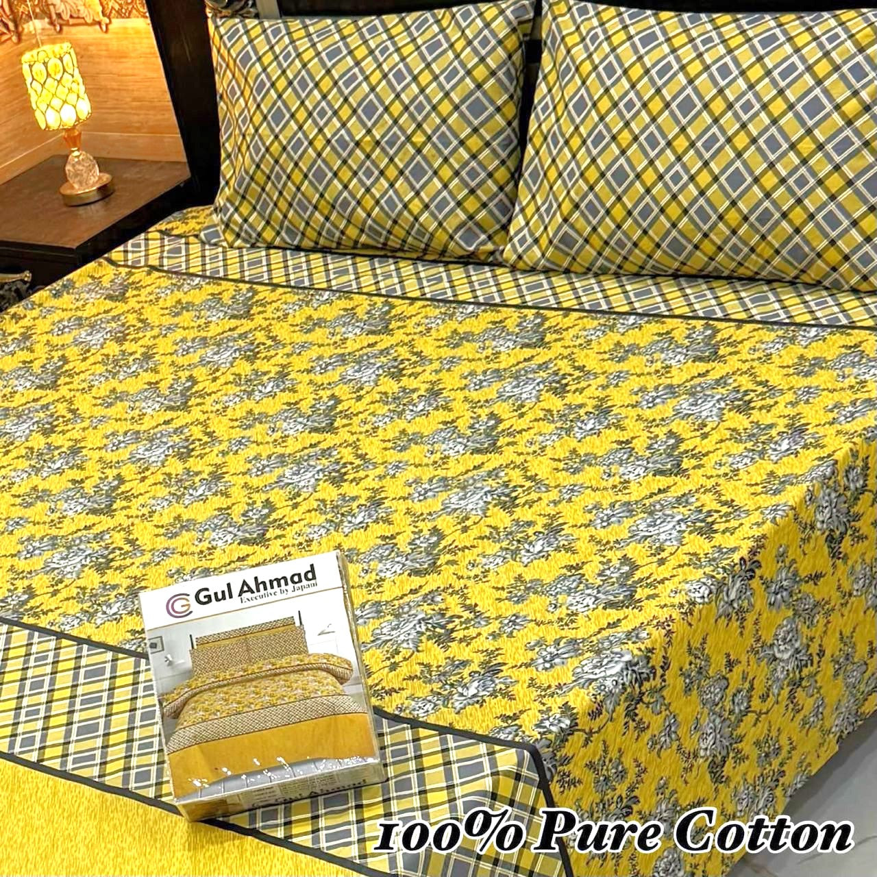 3PC Soft Cotton Bedsheet - C19