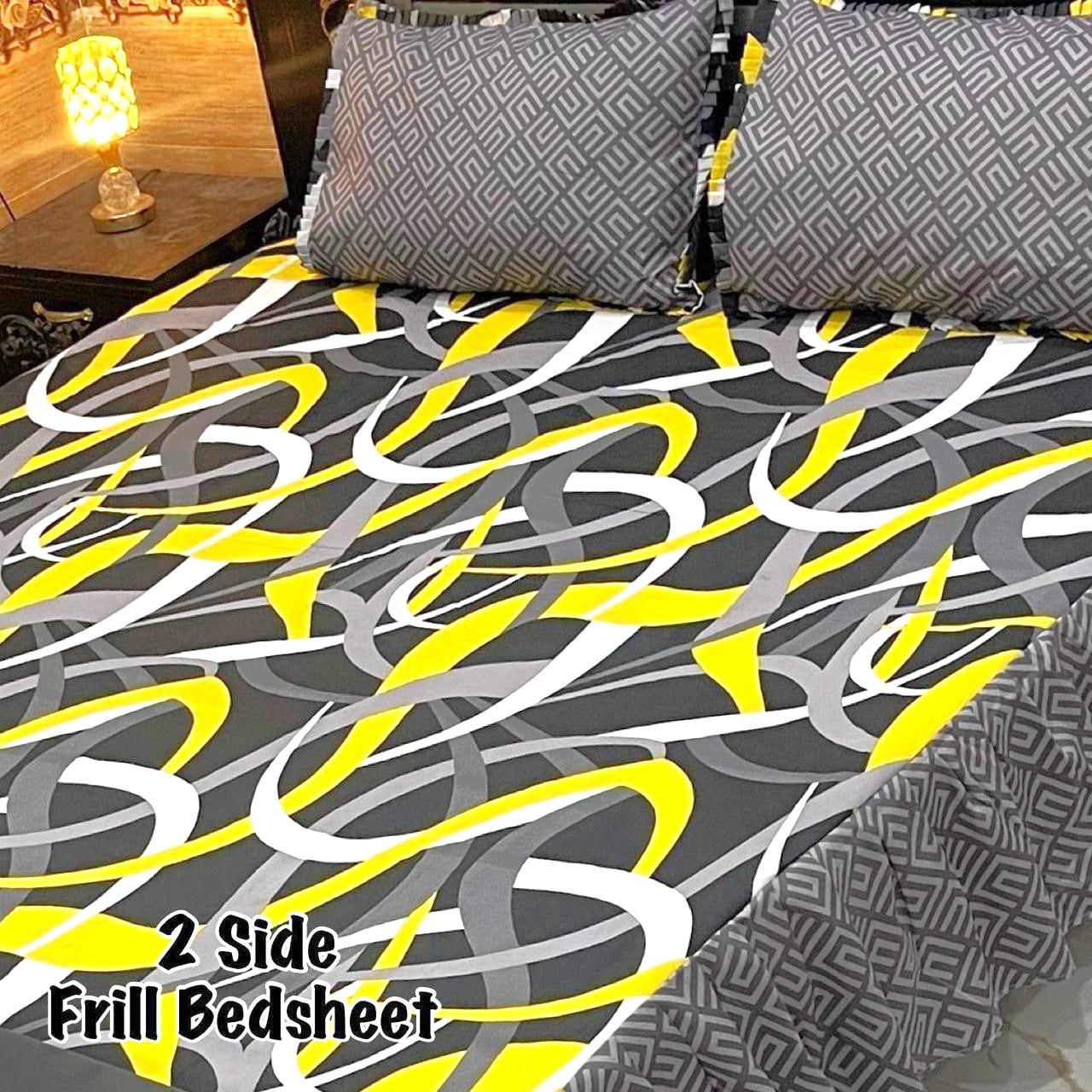 3-Piece Frill Bed sheet Set - F45