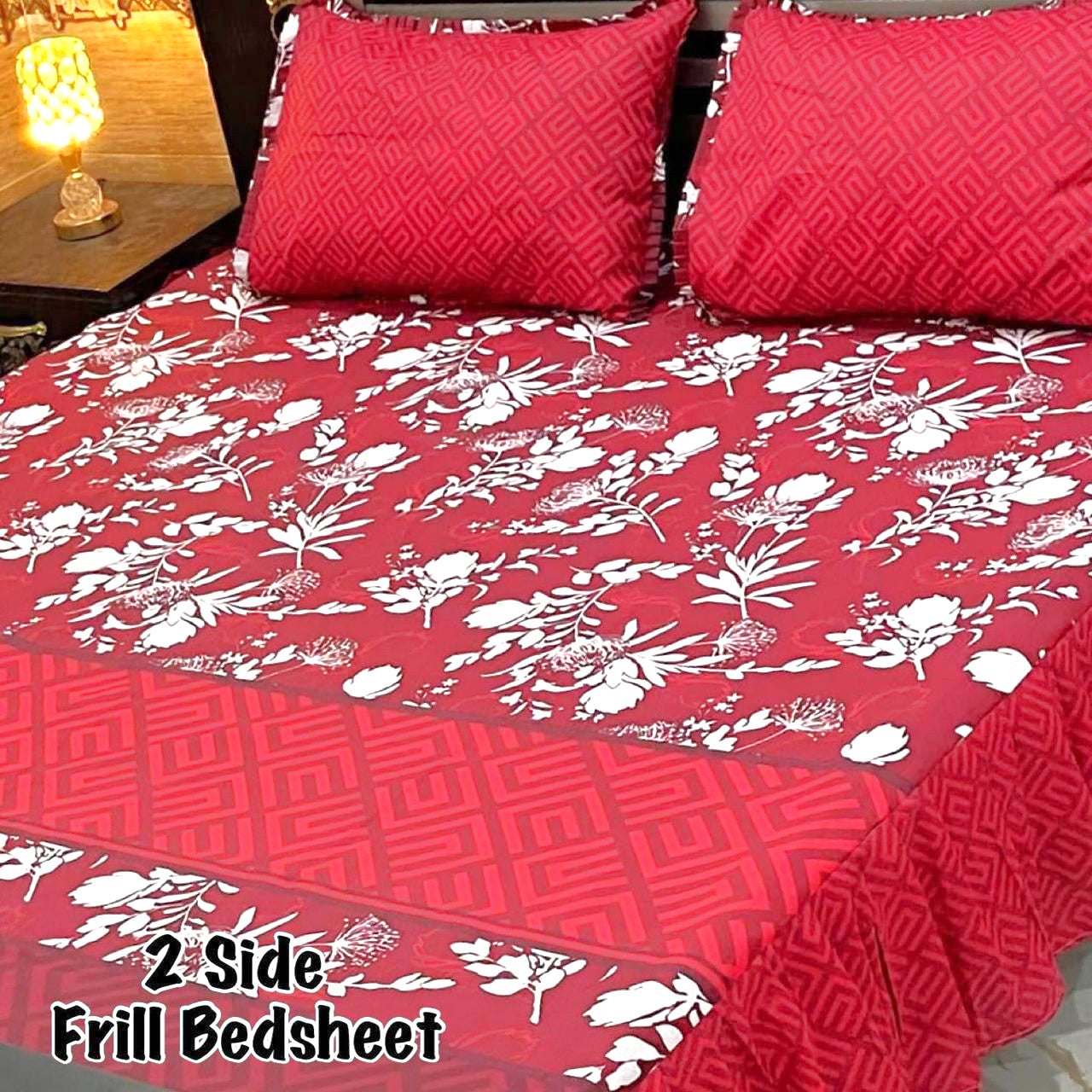 3-Piece Frill Bed sheet Set - F46