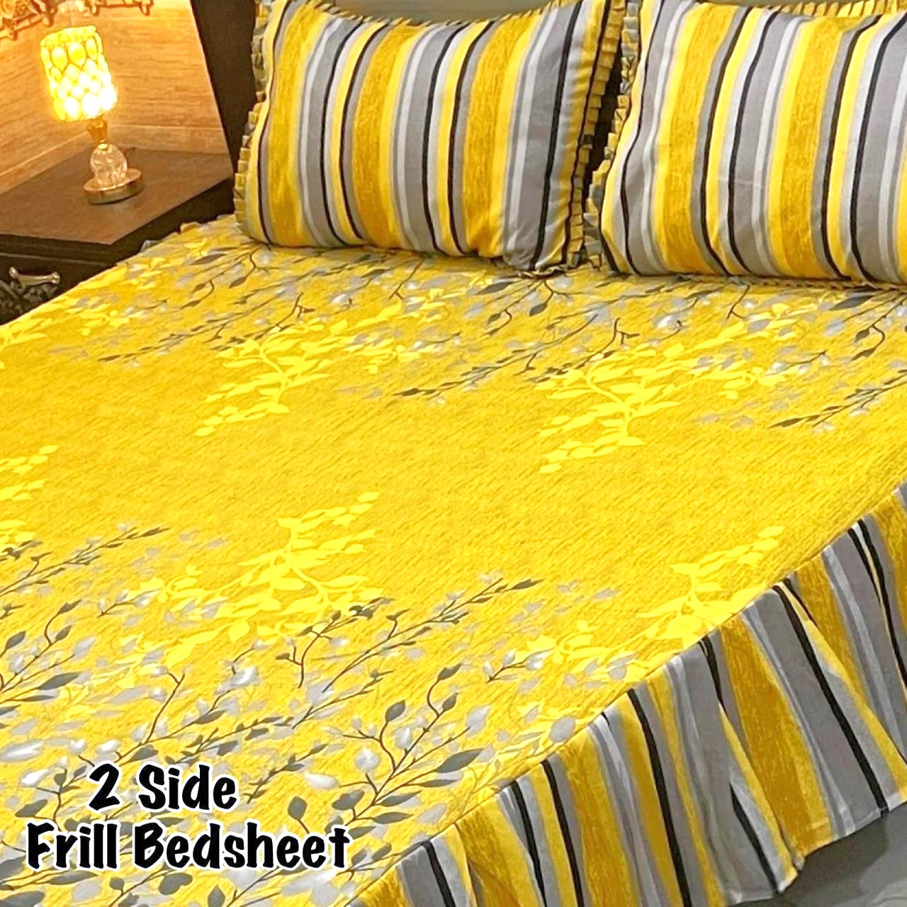 3-Piece Frill Bed sheet Set - F53