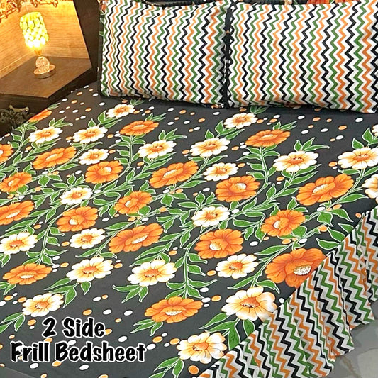 3-Piece Frill Bed sheet Set - F55