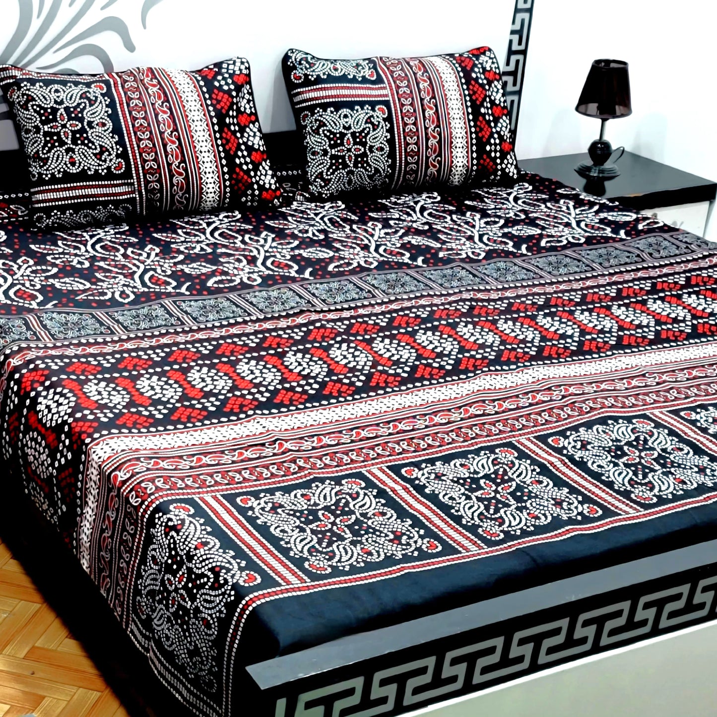 3-Piece Crystal Cotton Bedsheet Set - B56