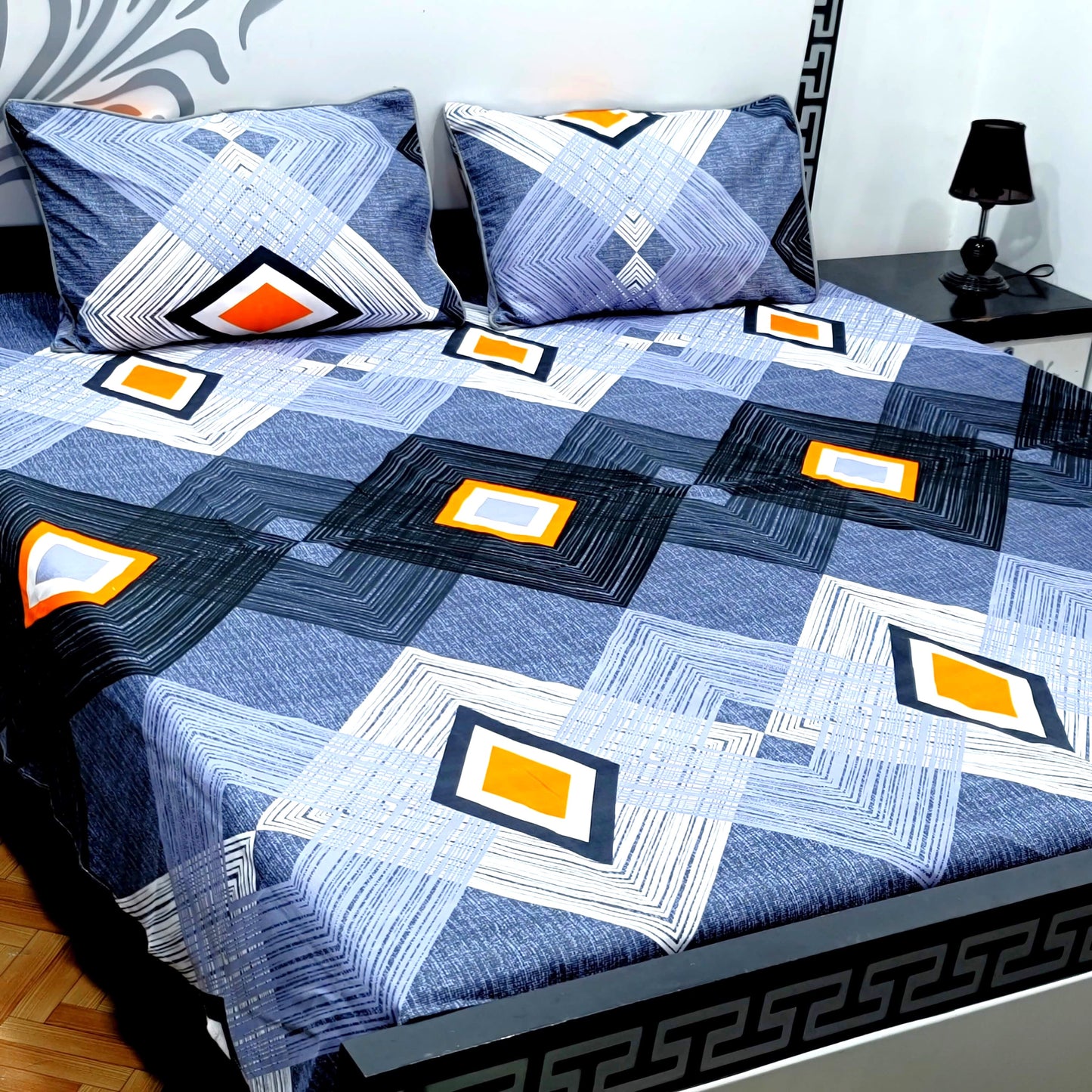 3-Piece Crystal Cotton Bedsheet Set - B59