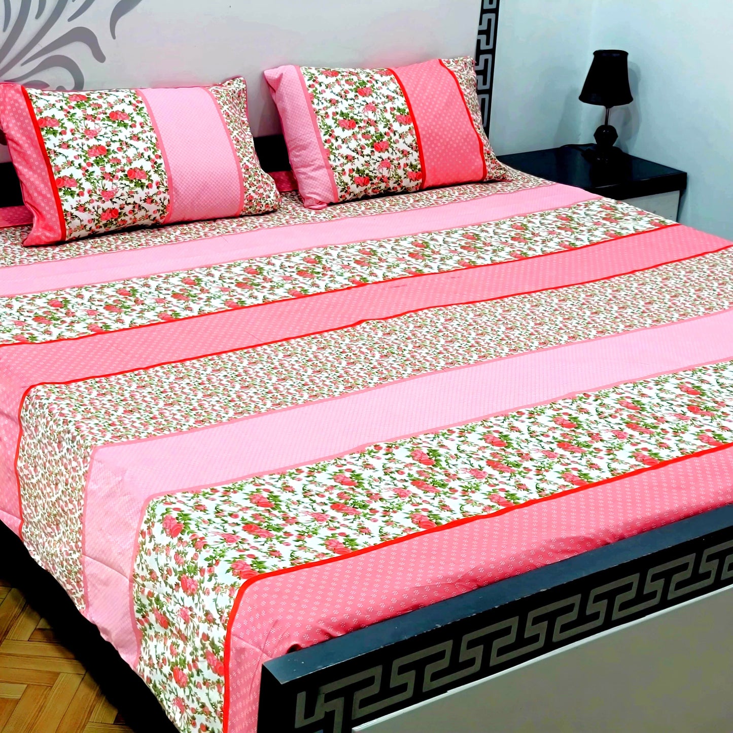 3-Piece Crystal Cotton Bedsheet Set - B61