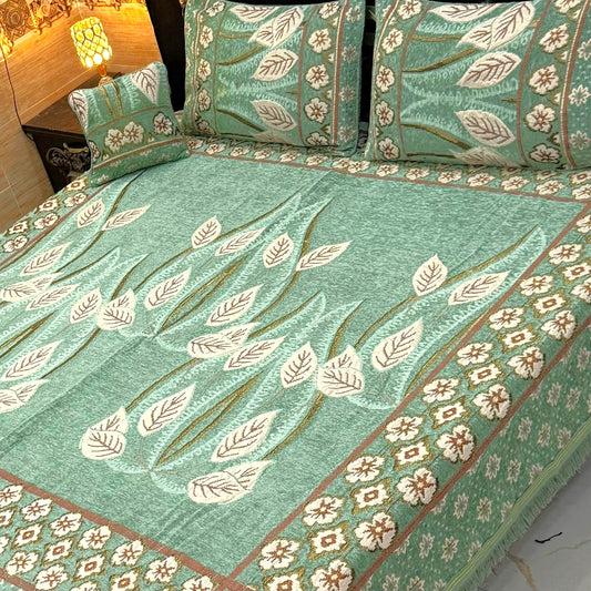 4PC Luxury Velvet Bedsheet Set - D38
