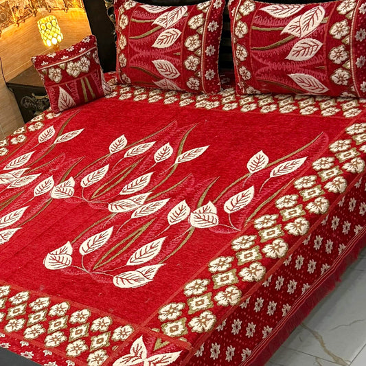 4PC Luxury Velvet Bedsheet Set - D47