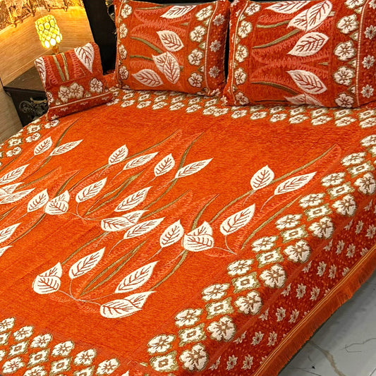 4PC Luxury Velvet Bedsheet Set - D49