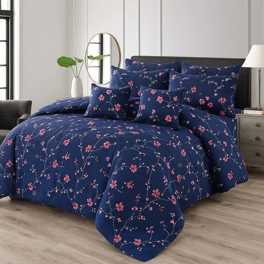 100% Pure Cotton 7 Piece Comforter Set - L8