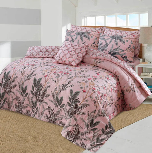 100% Pure Cotton 7 Piece Comforter Set - L14