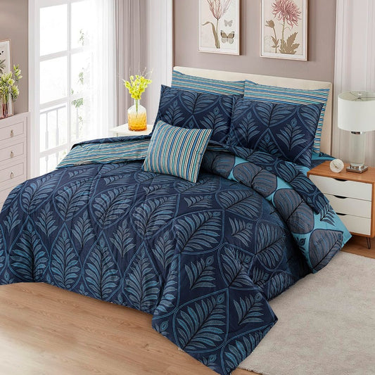 100% Pure Cotton 7 Piece Comforter Set - L10