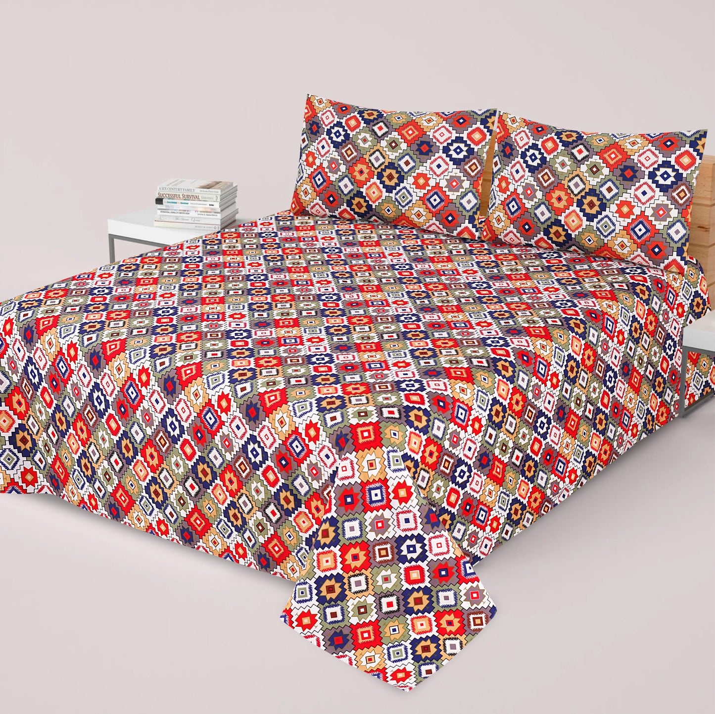 3PC Soft Cotton Bedsheet - C62