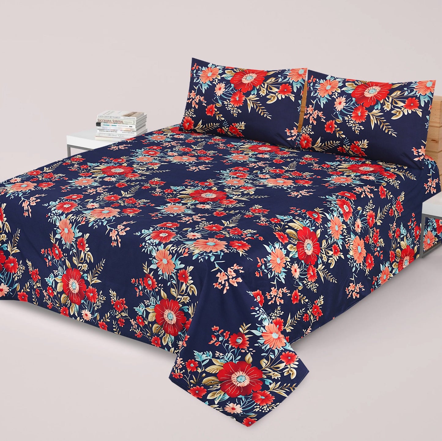 3PC Soft Cotton Bedsheet - C60