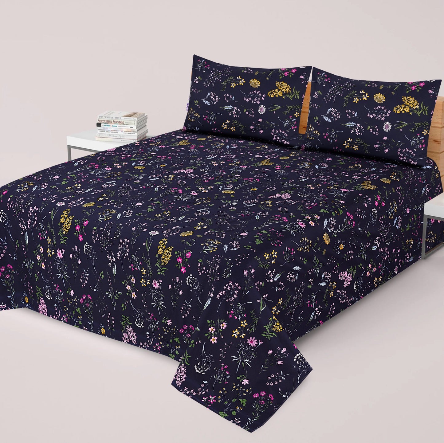 3PC Soft Cotton Bedsheet - C59
